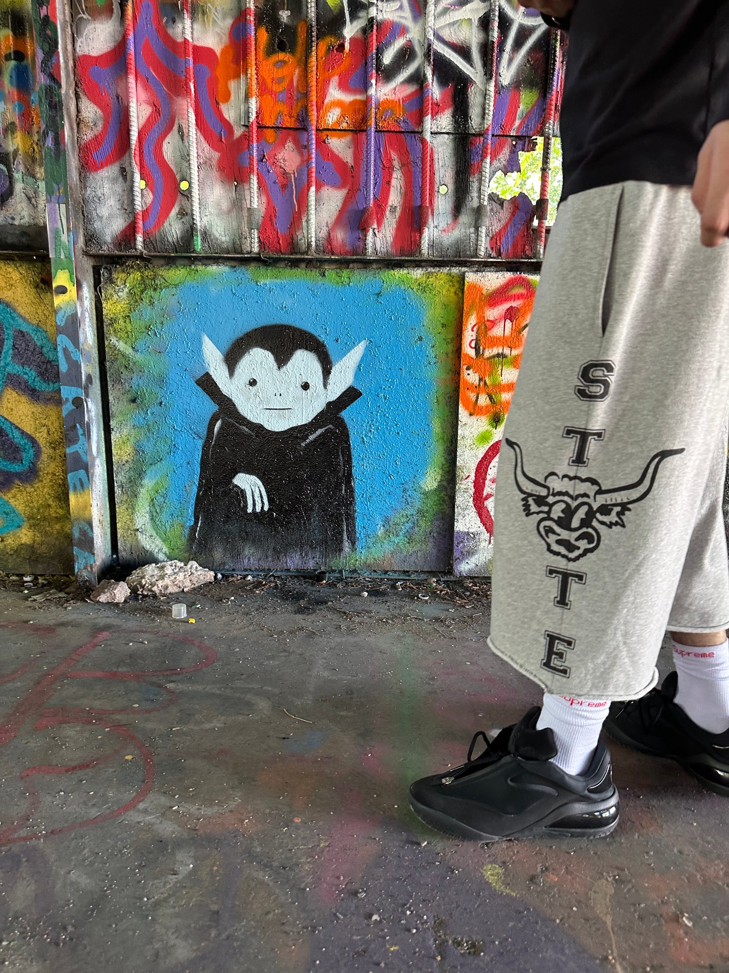 "Ivory State" Baggy Sweatshorts